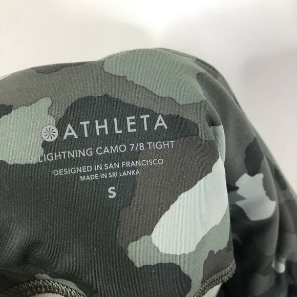 Athleta Lightning Camo 7/8 Pocket Workout Tight Leggings- Women's Size Small - Picture 6 of 8